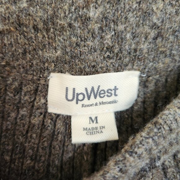 UpWest NWT Size M Comfy Cropped Ribbed Cardigan & Sweater Pant Set Brown Heather - Picture 15 of 15